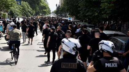 Πορεία οπαδών ΠΑΟΚ στο κέντρο της Θεσσαλονίκης
