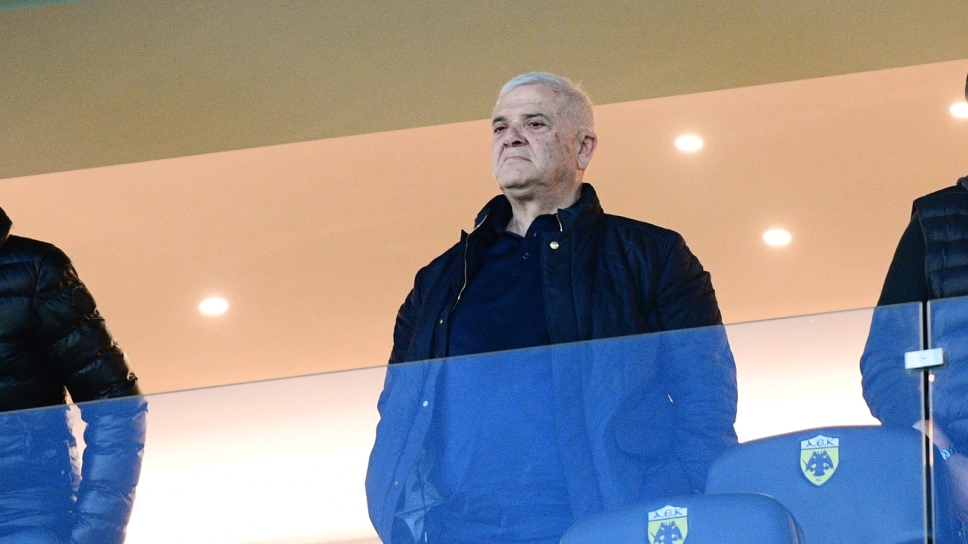Ο Μελισσανίδης στο γήπεδο της ΑΕΚ