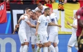 Πανηγυρίζουν οι Σλοβάκοι το γκολ επί του Βελγίου