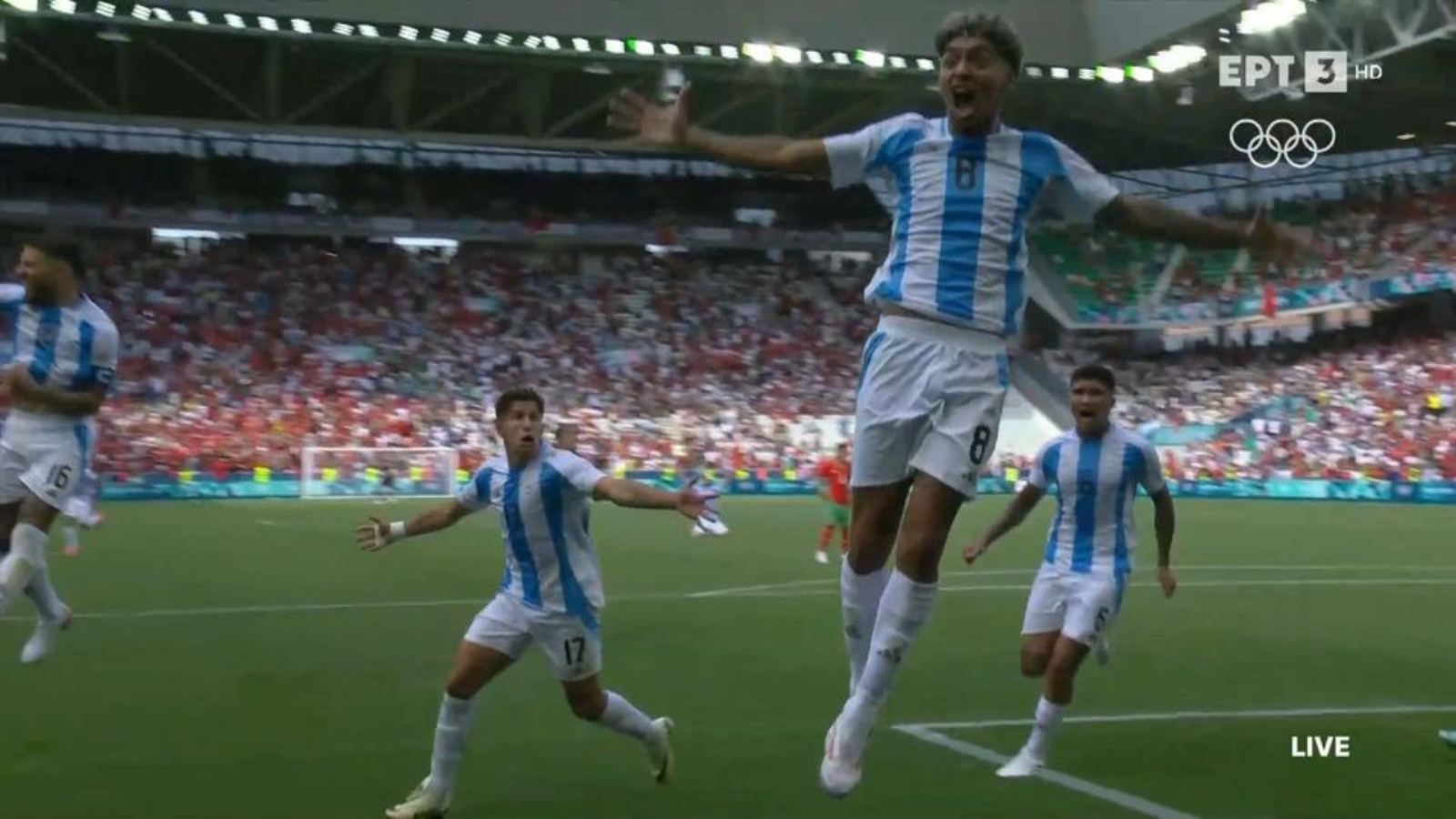 O νεαρός άσος του Ολυμπιακού , ήταν εκ των κορυφαίων στη νίκη της Αργεντινής επί του Ιράκ με 3-1
