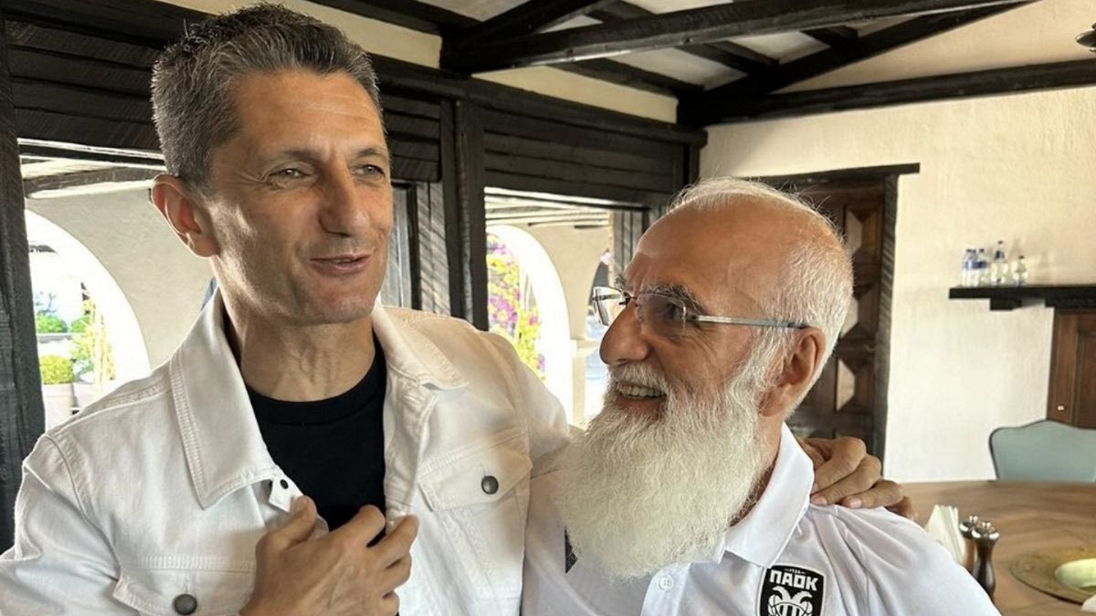 Ο ιδιοκτήτης του ΠΑΟΚ, Ιβάν Σαββίδης και ο τεχνικός του «δικεφάλου», Ράζβαν Λουτσέσκου